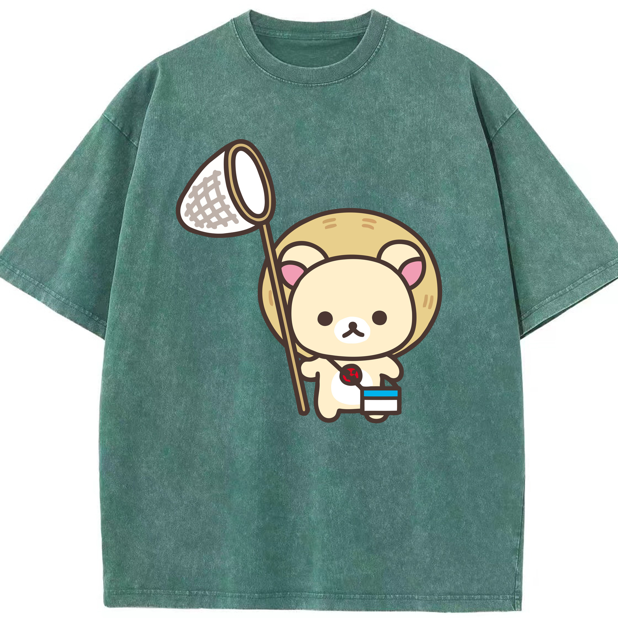 （画像用） リラックマ リラックマ キイロイトリ Rilakkuma Korilakkuma Kiiroitori 綿100% ヴィンテージ風 半袖Tシャツ（フロントプリント）